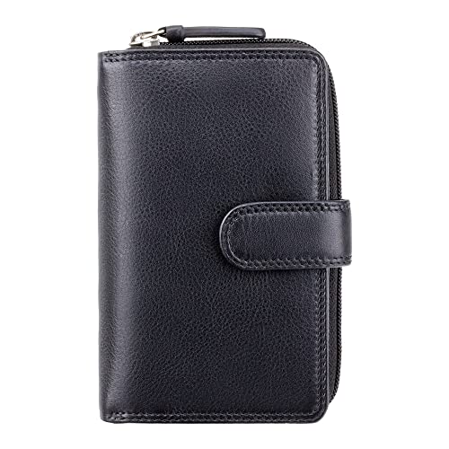 Visconti Heritage-33 Ladies Multi Soft Leather Card Holder Wallet and Purse Black