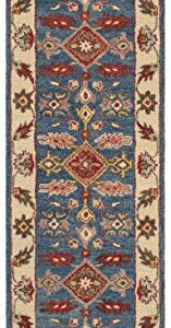 SAFAVIEH Antiquity Collection 2'3" x 8' Blue / Red AT506M Handmade Traditional Oriental Premium Wool Runner Rug