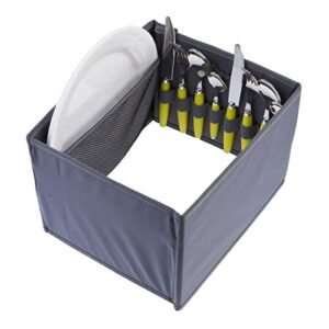 meori picnicker insert for foldable boxes small, large + outdoor accessory, smoke grey