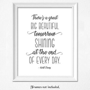 Inspirational Walt Disney Quote Prints, 1 (8x10) Unframed Photos, Wall Art Decor Gifts Under 15 for Home Office Man Cave School College Student Teens Teacher Coach Literary Positive Fans