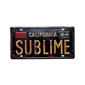 mega-deal long beach california sublime, distressed tin sign art room decorative plate 15 x 30 cm / 6 x 12 inches