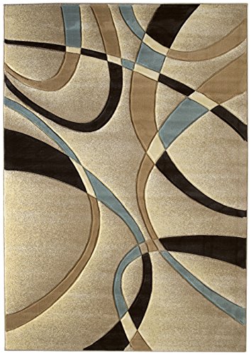 United Weavers Contours La Chic Runner Rug, Beige, 2'7" x 7'4", Contemporary Indoor Rug with Jute Backing