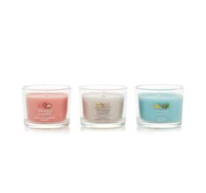 Yankee Candle Cocktails & Confections 3 Candle Gift Set with a White Strawberry Bellini, a Vanilla Creme Brulee, and a Bahama Breeze Mini Candles