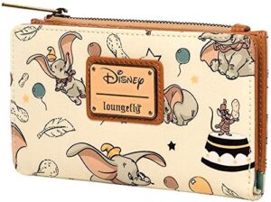 loungefly disney dumbo faux leather flap wallet
