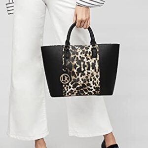 Large Tote Bags Vegan Leather Purses and Handbags for Women Top Handle Ladies Shoulder Bags Satchel Hobo 2pcs Set Leopard