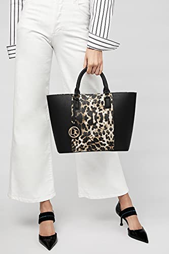 Large Tote Bags Vegan Leather Purses and Handbags for Women Top Handle Ladies Shoulder Bags Satchel Hobo 2pcs Set Leopard