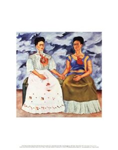 the two fridas, 1939 – poster print by frida kahlo (overall size: 11×14) (image size: 8×8)