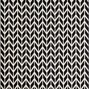 Well Woven Chevron Black 7'10" x 9'10" Area Rug Carpet