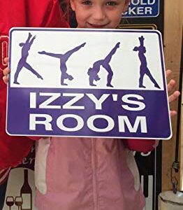 Gymnastics Sign, Personalized for you on solid aluminum, and shipped fast!