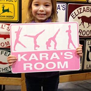 Gymnastics Sign, Personalized for you on solid aluminum, and shipped fast!