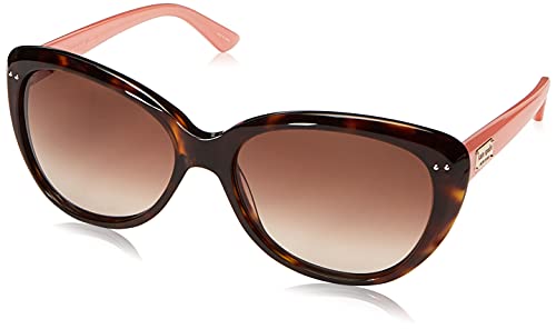 Kate Spade New York Women's Angeliq Cat-Eye Sunglasses, Tortoise Blush/Brown Gradient, 55 mm