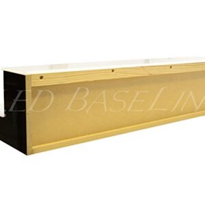 LED Baseline Lighted Floating Wall Shelf 2 Tier (48", Standard Gloss Black)