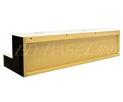 LED Baseline Lighted Floating Wall Shelf 2 Tier (48", Standard Gloss Black)