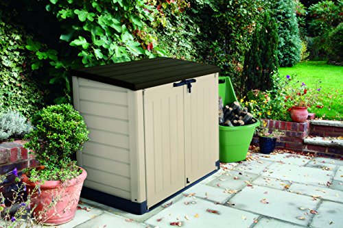 Keter Store-It-Out MAX 4.8 FT X 2.7 FT Durable Outdoor Storage Shed Made from Weather Resistant Resin 42 Cubic Feet Beige/Brown
