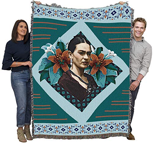 Pure Country Weavers Frida Kahlo - Frida Profile Blanket - Gift Tapestry Throw Woven from Cotton - Made in The USA (72x54)