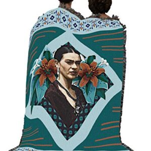 Pure Country Weavers Frida Kahlo - Frida Profile Blanket - Gift Tapestry Throw Woven from Cotton - Made in The USA (72x54)