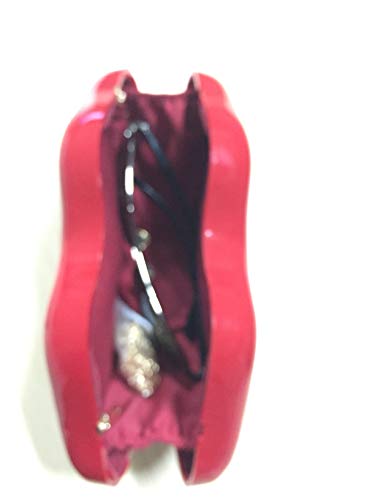 Women Acrylic Lips-shaped Evening Bags Purses Clutch Vintage Banquet Handbag (Red) Medium