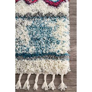 nuLOOM Aponi Tribal Shag Area Rug, 5 ft 3 in x 7 ft 6 in, Multi