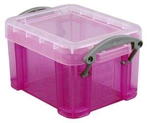 really useful box(r) plastic storage box, 0.14 liter, 2 1/4in. x 1 3/4in. x 1 1/2in., assorted colors, pack of 5