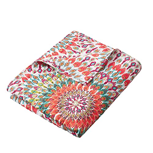 Levtex Home Mirage Quilted Throw, Cotton, Multi, Floral