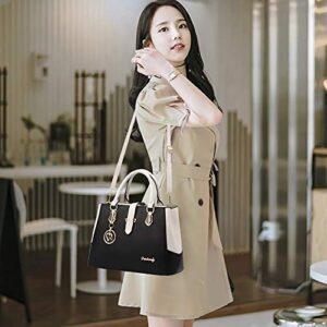 Women Handbags, Designer Top Handle Bags Tote Purse Large Capacity Shoulder Crossbody Bags for Work, Shopping, Dating, Holiday Gifts, Black