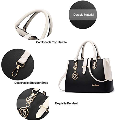 Women Handbags, Designer Top Handle Bags Tote Purse Large Capacity Shoulder Crossbody Bags for Work, Shopping, Dating, Holiday Gifts, Black