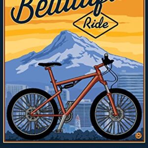 Idaho, Life is a Beautiful Ride, Bike and Mountain (16x24 Giclee Gallery Art Print, Vivid Textured Wall Decor)