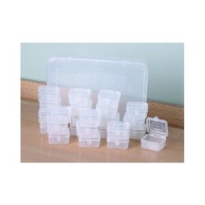 24 container storage box with easy snap-lock lids