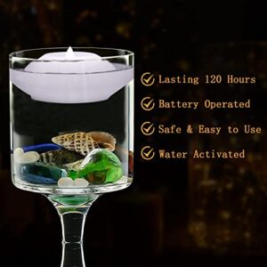 ARDUX LED Floating Candles, 3-inch Wax Waterproof Candle Tealight Night Light Flameless Candle with Battery-Powered for Wedding Party Decoration (Pack of 4)