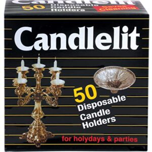 Candlelit Aluminum Candle Holders - Disposable - 50 Pcs.