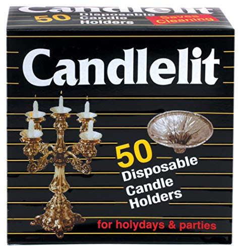 Candlelit Aluminum Candle Holders - Disposable - 50 Pcs.