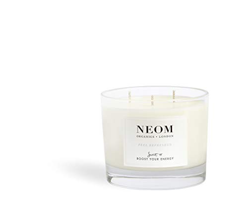 NEOM- Feel Refreshed Scented Candle, 3 Wick | Lemon & Basil | Essential Oil Aromatherapy Candle | Scent to Boost Your Energy