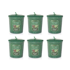 yankee candle lot of 6 balsam & cedar votives