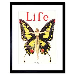 magazine 1922 life butterfly dancer black framed art print picture b12x10973