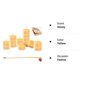 Beeswax Tea Light Candles - 100% Pure Natural Refined with Chemical Free Cotton Beeswax WickBONUS Get a free DRIPLESS beeswax lighter Wick MADE IN USA