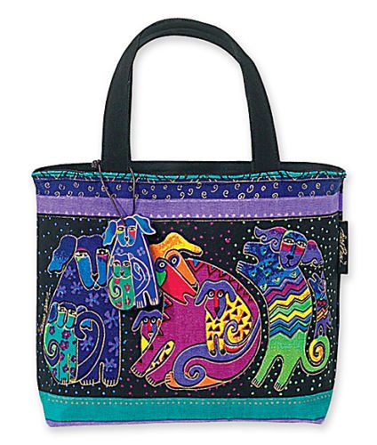 Laurel Burch Dog & Doggies Design Small Comfort Tote Bag NEW LB2073