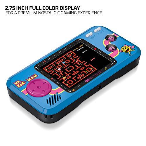 My Arcade Pocket Player Handheld Game Console: 3 Built In Games, Ms. Pac-Man, Sky Kid, Mappy, Collectible, Full Color Display, Speaker, Volume Controls, Headphone Jack, Battery or Micro USB Powered