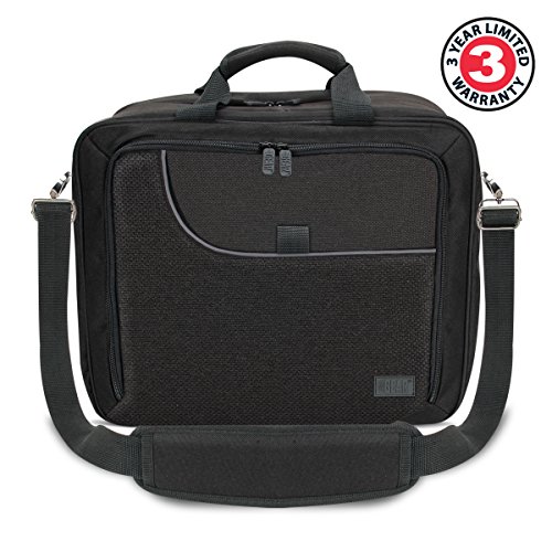 USA GEAR Console Carrying Case - Xbox Travel Bag Compatible with Xbox One and Xbox 360 with Water Resistant Exterior and Accessory Storage for Xbox Controllers, Cables, Gaming Headsets - Black