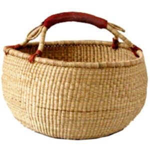 cupid natural seagrass belly basket panier storage plant pot collapsible nursery laundry tote bag with handles