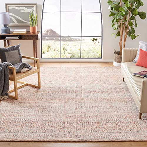 SAFAVIEH Capri Collection 7' Square Brown / Beige CPR206T Handmade Premium Wool Area Rug