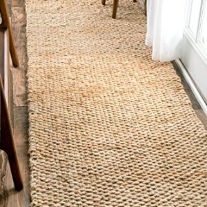 nuLOOM Hailey Handwoven Jute Area Rug, 2' 6" x 8', Natural