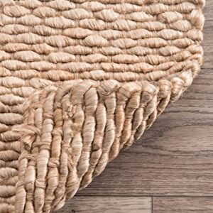 nuLOOM Hailey Handwoven Jute Area Rug, 2' 6" x 8', Natural