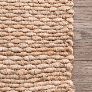 nuLOOM Hailey Handwoven Jute Area Rug, 2' 6" x 8', Natural