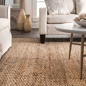 nuLOOM Hailey Handwoven Jute Area Rug, 2' 6" x 8', Natural