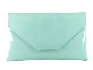 loni women’s synthetic clutch bag wedding large mint green