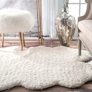 nuLOOM Quarto Faux Sheepskin Shag Area Rug, 3' 6" x 6',