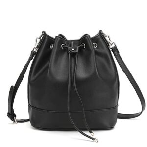 afkomst bucket bags and purses for women drawstring hobo and shoulder handbags with 2 detachable straps