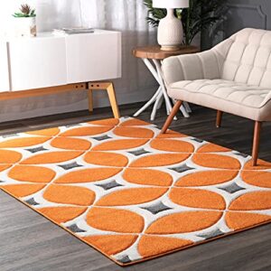 nuloom gabriela contemporary area rug, 8′ 6″ x 11′ 6″, deep orange