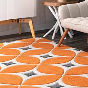 nuLOOM Gabriela Contemporary Area Rug, 8' 6" x 11' 6", Deep Orange