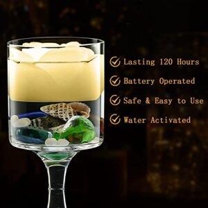 ARDUX LED Floating Candles - Flameless Floating Rose Tea Lights Waterproof Flower Wax Candles Battery-Powered for Wedding Centerpieces Pool Party Decoration